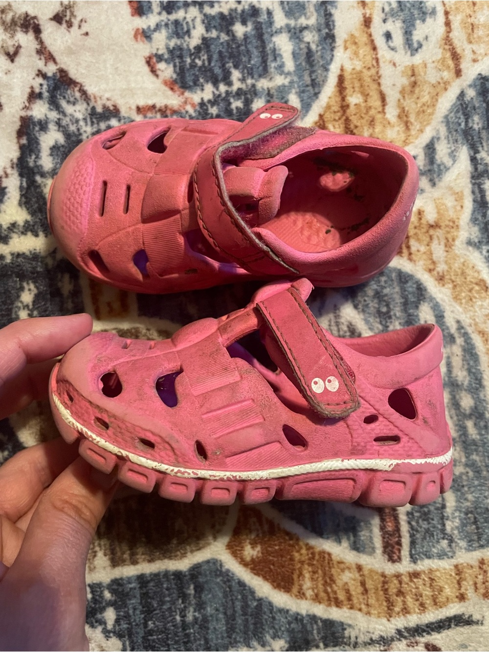 Stride Rite Pink Kids Hook-and-Loop Sandals
